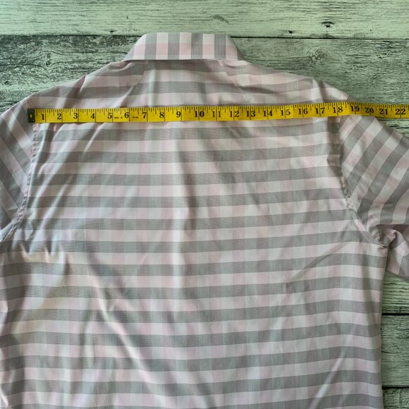 Kenneth Cole Reaction Slim Fit Checkered Print Dress Shirt - Picture 10 of 13